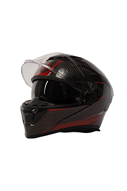 Шлем интеграл карбоновый HETOSHI FF936 CARBON RED WHITE р.XS