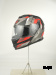 Шлем модуляр HETOSHI FF935 Shogun цв.Черно-серо-красный  Матовый  р.XXL