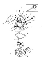 Карбюратор 2-Х ТАКТНОГО ПЛМ MERCURY 75 Серийный номер от 0C222000 до 0D283221