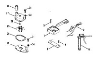 Компоненты двигателя 2-Х ТАКТНОГО ПЛМ MERCURY 50EO Серийный номер от 9683055 до 9885344