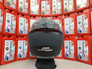 Шлем модуляр HETOSHI X-202 (светополоса,USB-кабель,встр.батарея) цв. Черный матовый р.M  