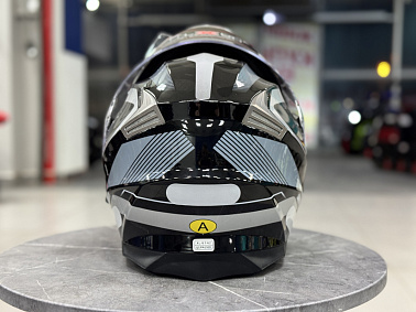 Шлем модуляр HETOSHI XD1-254 цв. Черный с белыми и серыми вставками р. M