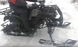 Зимний комплект гусеница с лыжами для квадроциклов 150-200куб